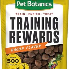 Pet Botanics Training Rewards Treats for Dogs, Made with Real Pork Liver, Focuses, Motivates, Rewards, Speeds Up Learning Curve, No BHA, BHT, Ethoxyquin, Bacon, 20 oz (1 pack)